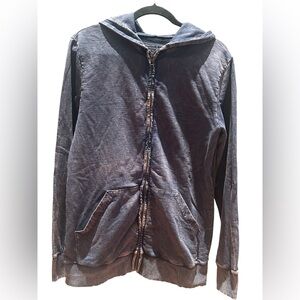 Cohesive & Co Gray Zip Hoodie Lightweight Slim Fit Full Zip Casual Streetwear M